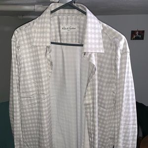 White Pattern Robert Graham Dress Shirt